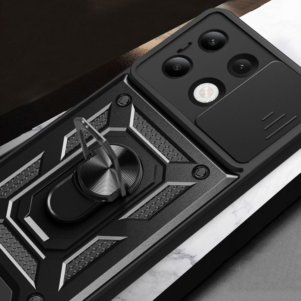 Hülle für Xiaomi Redmi Note 13 4G, Techsuit, CamShield, Schwarz