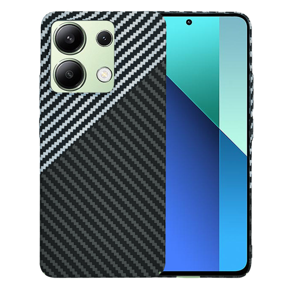 Case for Xiaomi Redmi Note 13 4G, Techsuit, Carbonite FiberShell, Black Gray