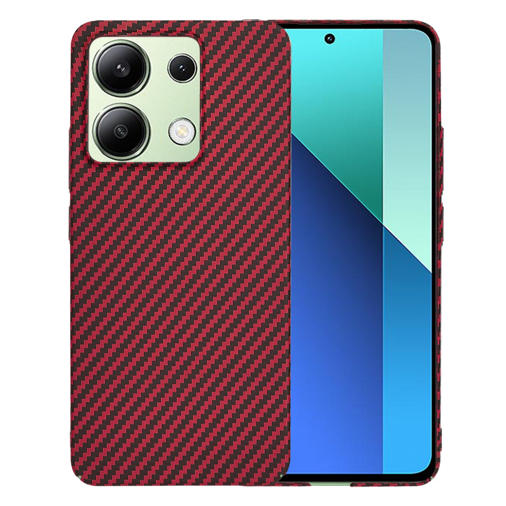 Hülle für Xiaomi Redmi Note 13 4G, Techsuit, Carbonite FiberShell, Rot