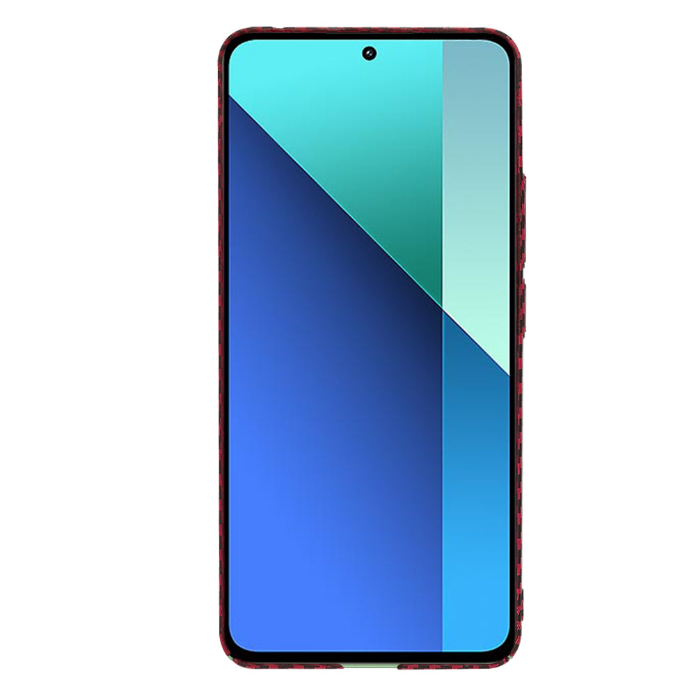 Hülle für Xiaomi Redmi Note 13 4G, Techsuit, Carbonite FiberShell, Rot