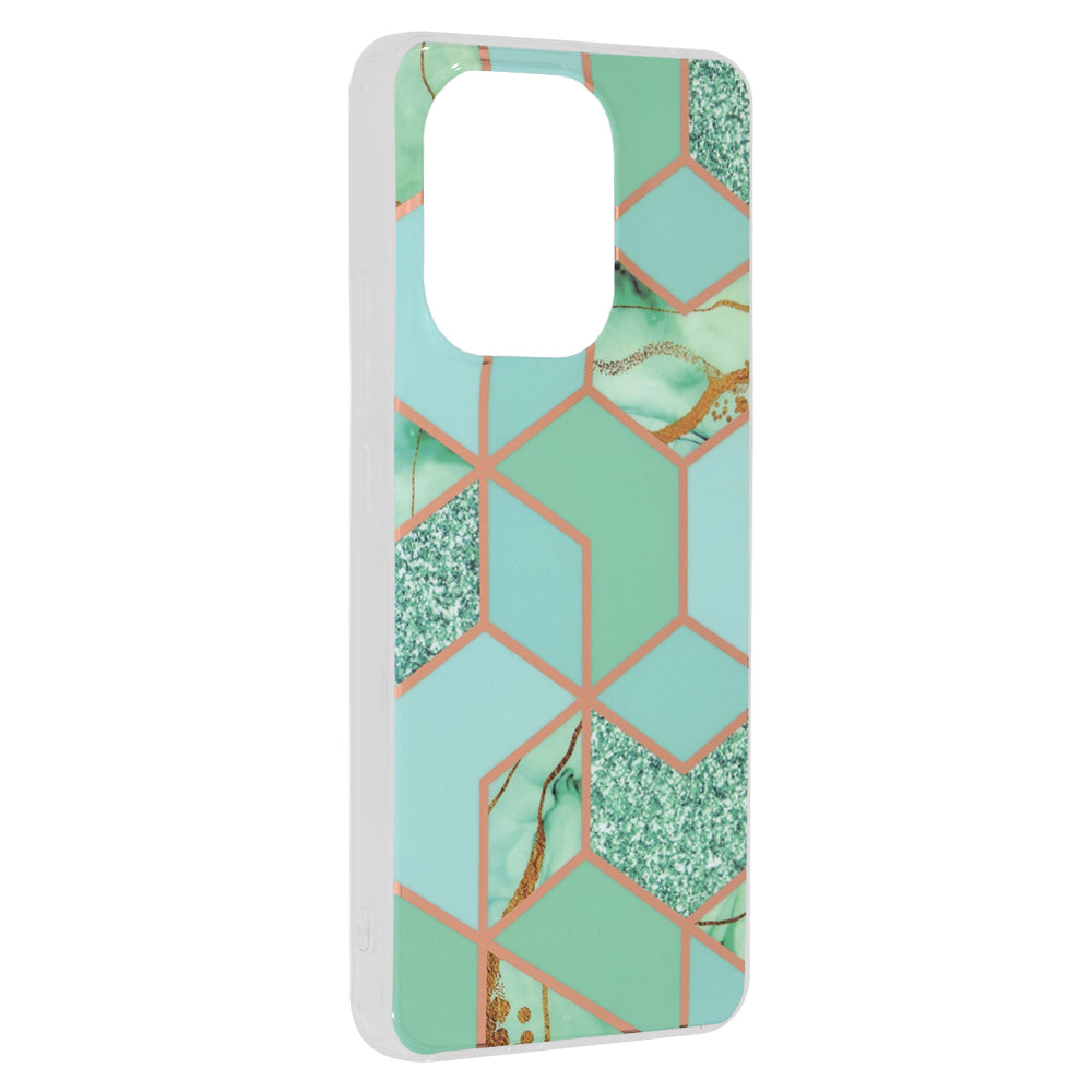 Hülle für Xiaomi Redmi Note 13 4G, Techsuit, Marble, Grün