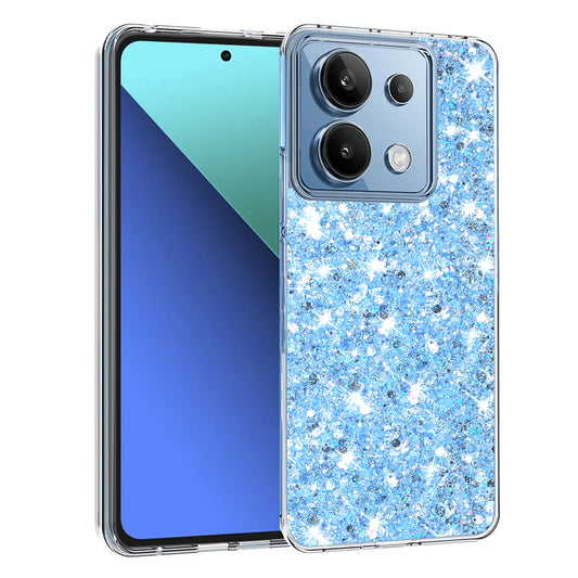Hülle für Xiaomi Redmi Note 13 4G, Techsuit, Glitzernd, Blau
