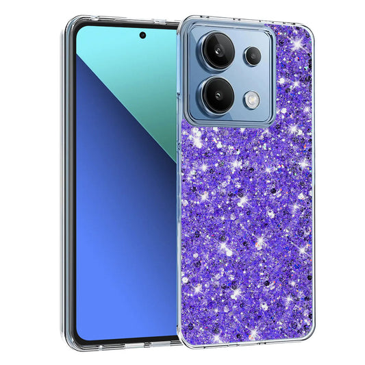 Hülle für Xiaomi Redmi Note 13 4G, Techsuit, Glitzernd, Lila