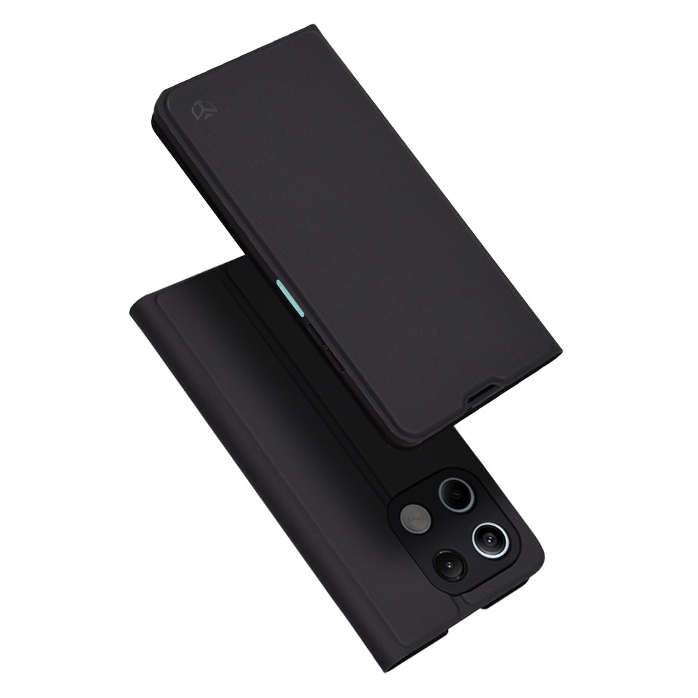 Hülle für Xiaomi Redmi Note 13 5G, Techsuit, Magskin Book, Schwarz