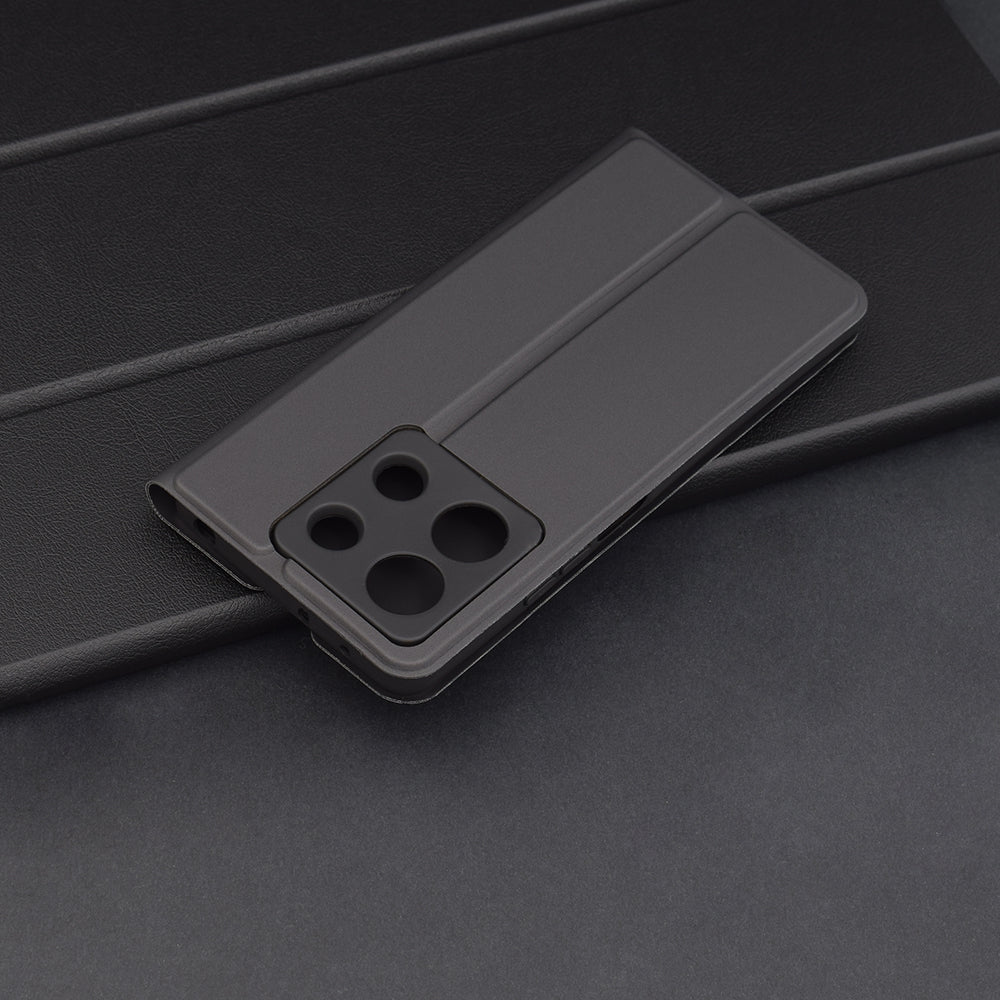 Hülle für Xiaomi Redmi Note 13 5G, Techsuit, Magskin Book, Schwarz