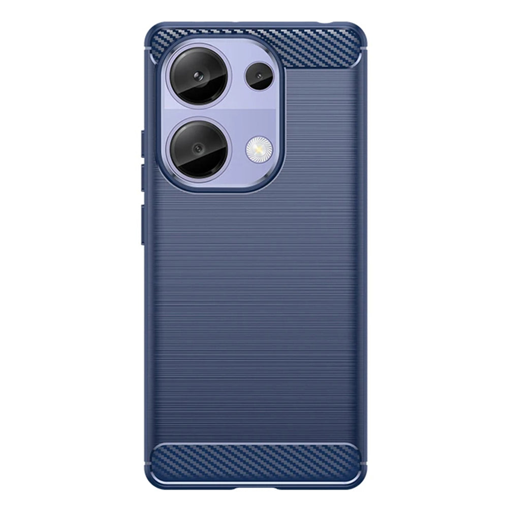 Hülle für Xiaomi Redmi Note 13 Pro 4G / Poco M6 Pro 4G, Techsuit, Carbon, Blau