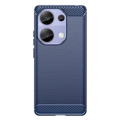 Hülle für Xiaomi Redmi Note 13 Pro 4G / Poco M6 Pro 4G, Techsuit, Carbon, Blau