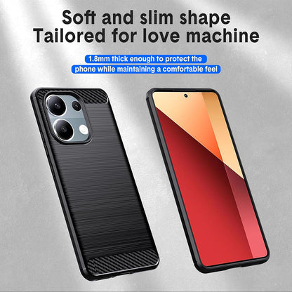 Hülle für Xiaomi Redmi Note 13 Pro 4G / Poco M6 Pro 4G, Techsuit, Carbon, Schwarz