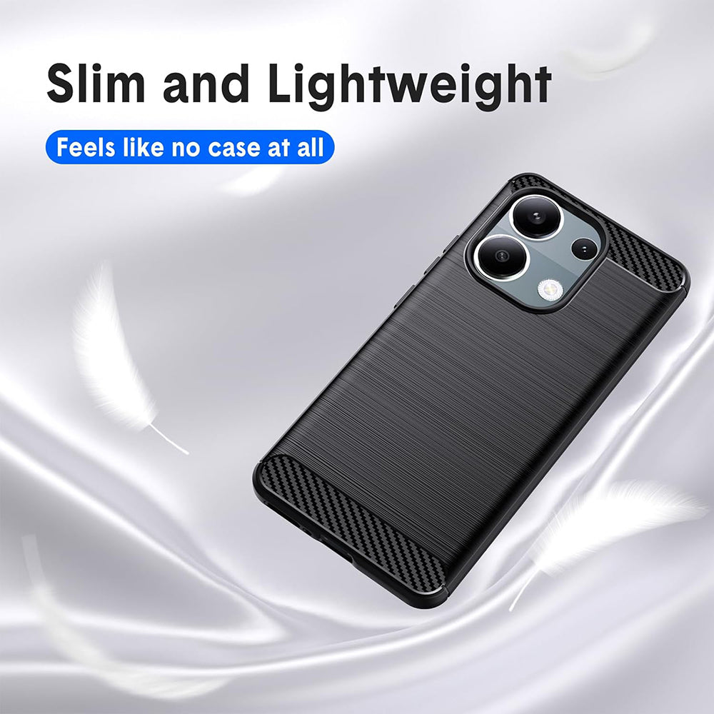 Hülle für Xiaomi Redmi Note 13 Pro 4G / Poco M6 Pro 4G, Techsuit, Carbon, Schwarz