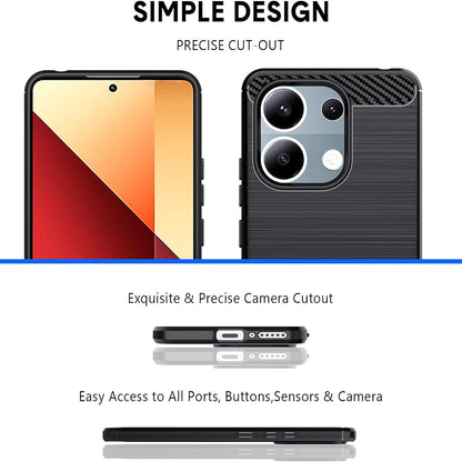 Hülle für Xiaomi Redmi Note 13 Pro 4G / Poco M6 Pro 4G, Techsuit, Carbon, Schwarz