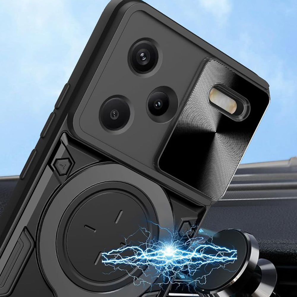 Hülle für Xiaomi Redmi Note 13 Pro+, Techsuit, CamGuard Pro, Schwarz