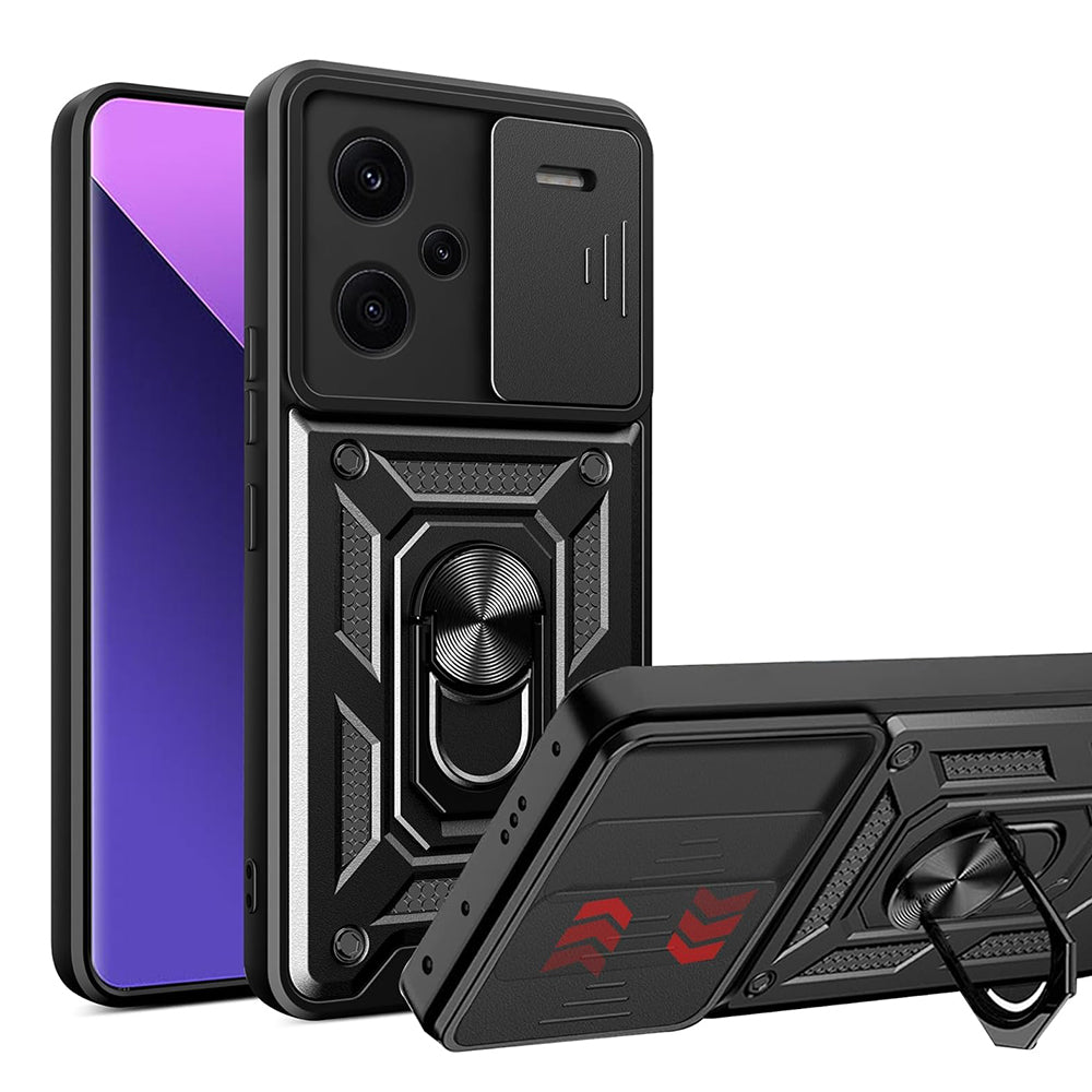 Hülle für Xiaomi Redmi Note 13 Pro+, Techsuit, CamShield, Schwarz
