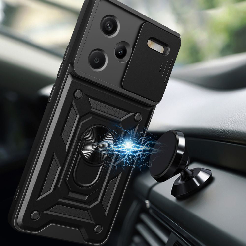 Hülle für Xiaomi Redmi Note 13 Pro+, Techsuit, CamShield, Schwarz