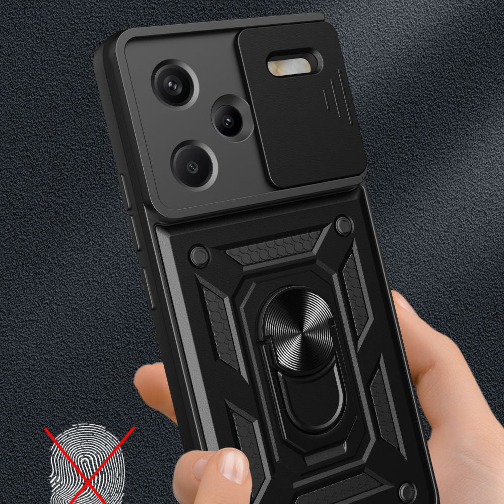 Hülle für Xiaomi Redmi Note 13 Pro+, Techsuit, CamShield, Schwarz