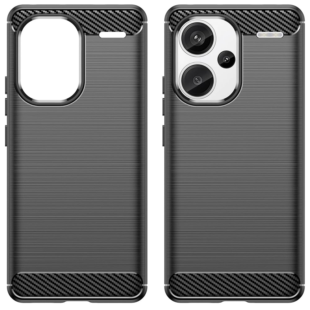 Hülle für Xiaomi Redmi Note 13 Pro+, Techsuit, Carbon, Schwarz