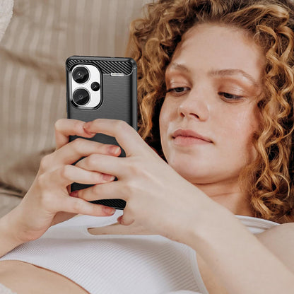 Hülle für Xiaomi Redmi Note 13 Pro+, Techsuit, Carbon, Schwarz