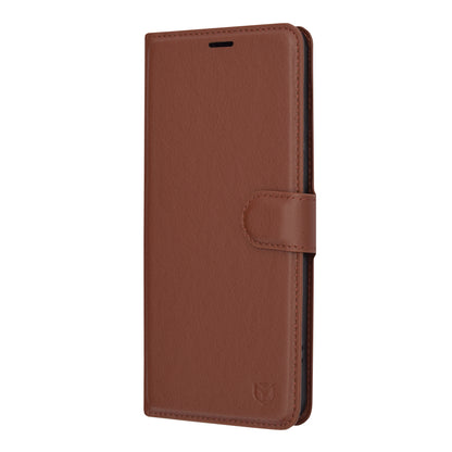 Hülle für Xiaomi Redmi Note 13 Pro+, Techsuit, Leder-Folio, Braun