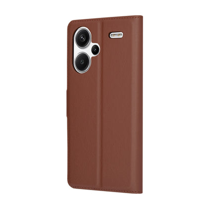 Hülle für Xiaomi Redmi Note 13 Pro+, Techsuit, Leder-Folio, Braun