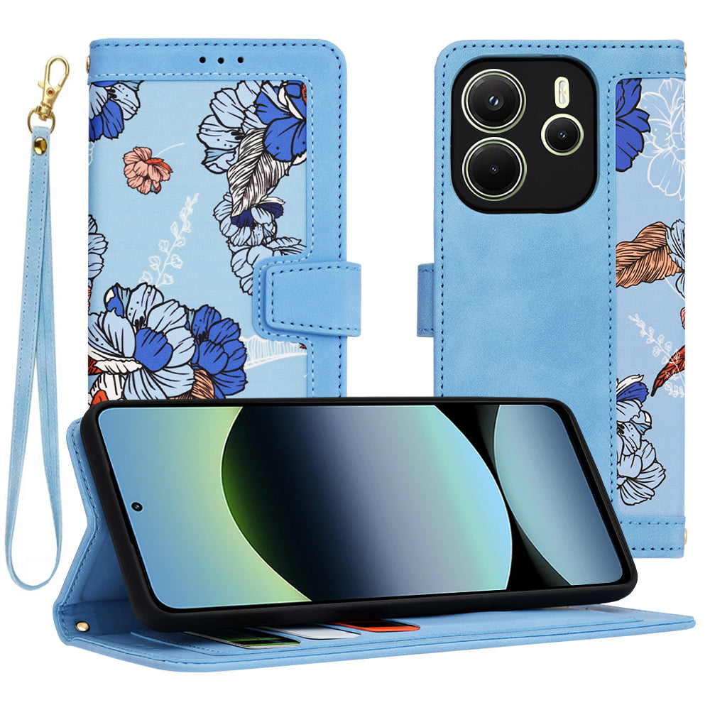Hülle für Xiaomi Redmi Note 14 4G (Regional), Techsuit, FlipCraft, Blau