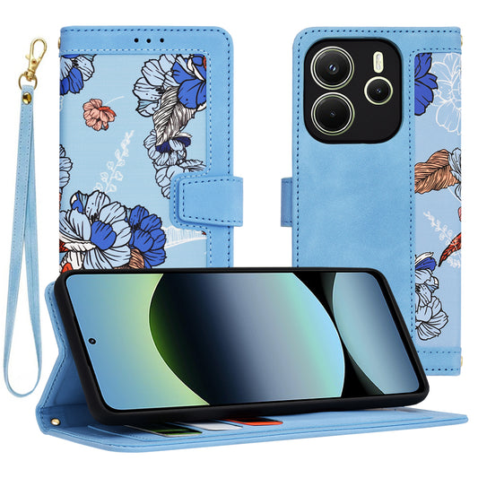 Hülle für Xiaomi Redmi Note 14 4G (Regional), Techsuit, FlipCraft, Blau