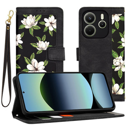Hülle für Xiaomi Redmi Note 14 4G (Regional), Techsuit, FlipCraft, Schwarz