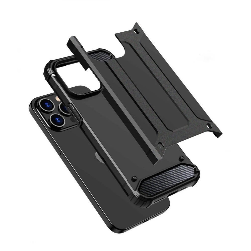 Hülle für Xiaomi Redmi Note 14 4G (Regional), Techsuit, Hybrid Armor, Schwarz