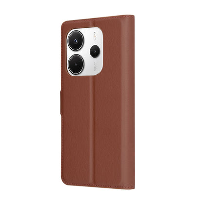 Hülle für Xiaomi Redmi Note 14 4G (Regional), Techsuit, Leder-Folio, Braun
