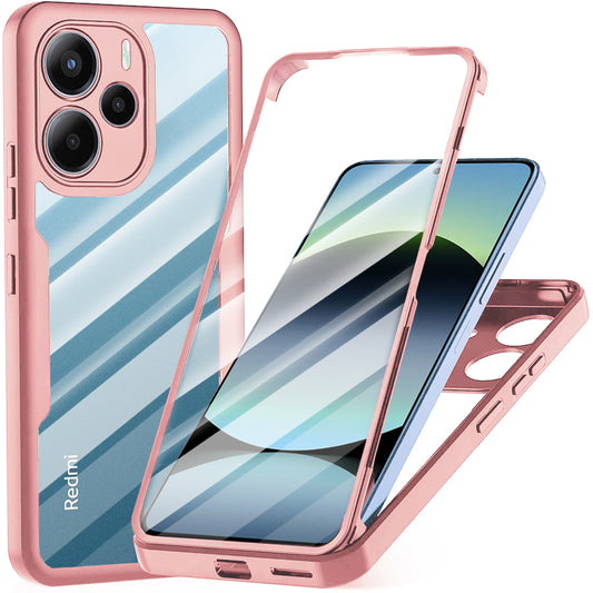 Hülle für Xiaomi Redmi Note 14 4G (Standard), Techsuit, ColorVerse 360, Rosa