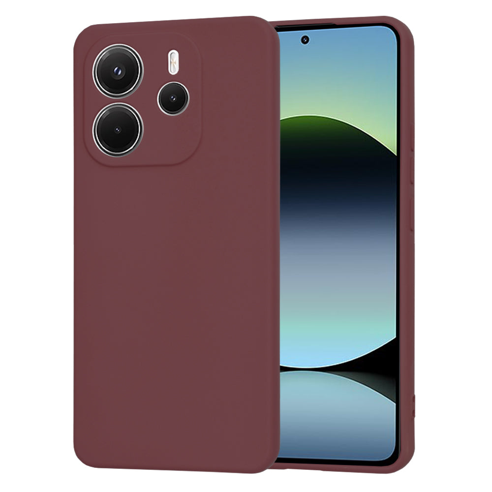 Hülle für Xiaomi Redmi Note 14 4G (Standard), Techsuit, SoftFlex, Weinrot