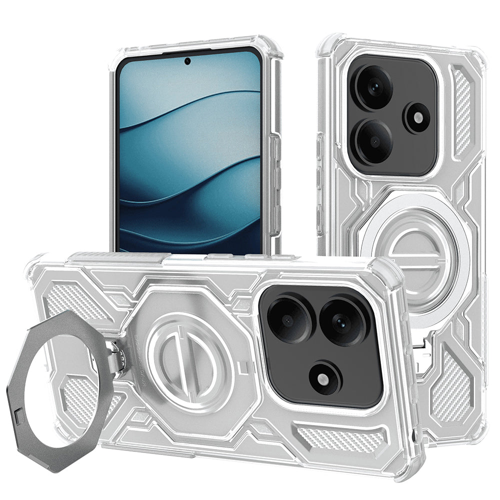 Case for Xiaomi Redmi Note 14 5G, Techsuit, Carbon Shield Pro, White