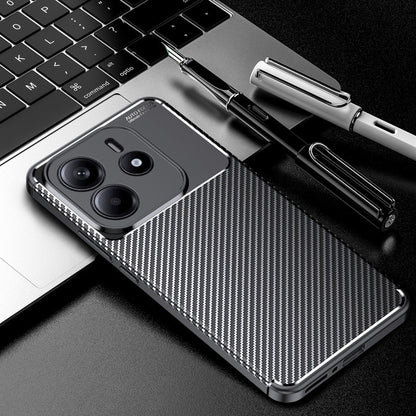 Hülle für Xiaomi Redmi Note 14 5G, Techsuit, CarbonFiber, Schwarz
