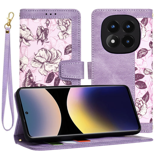 Hülle für Xiaomi Redmi Note 14 Pro 4G, Techsuit, FlipCraft, Lila