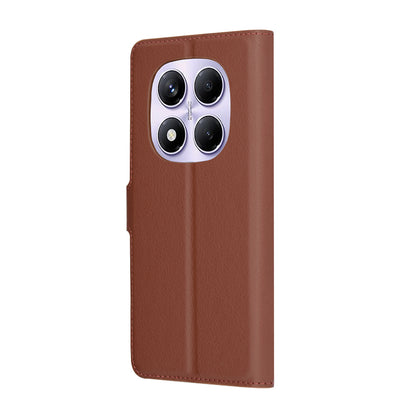 Hülle für Xiaomi Redmi Note 14 Pro 4G, Techsuit, Leder-Folio, Braun