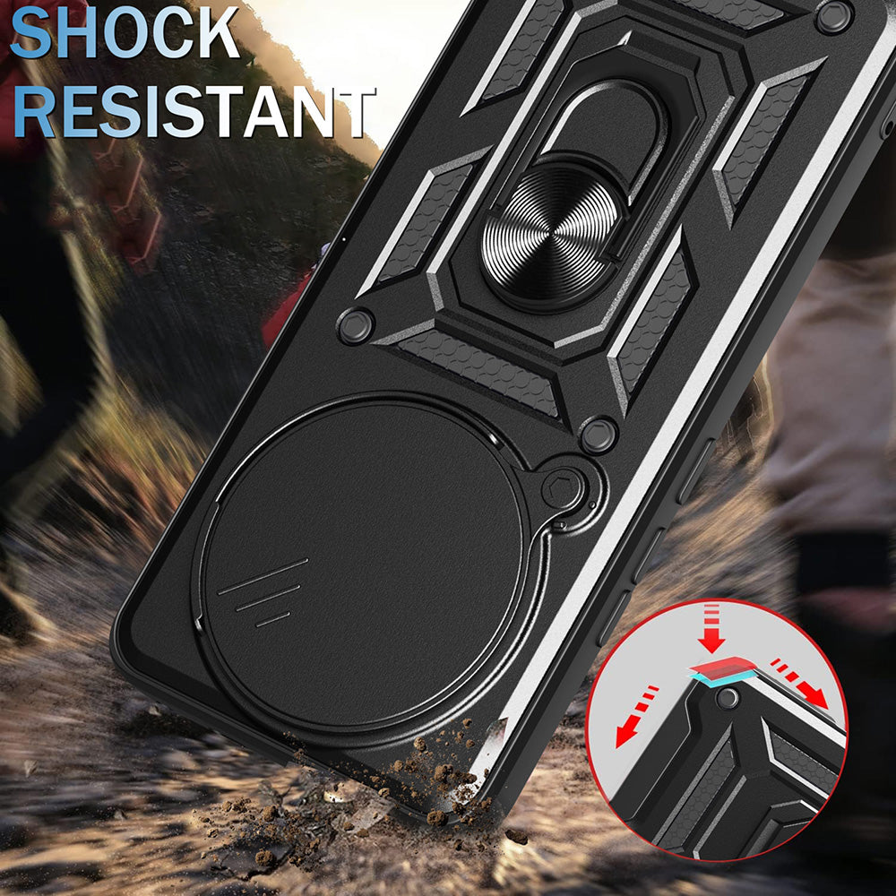 Hülle für Xiaomi Redmi Note 14 Pro+ 5G, Techsuit, CamShield, Schwarz