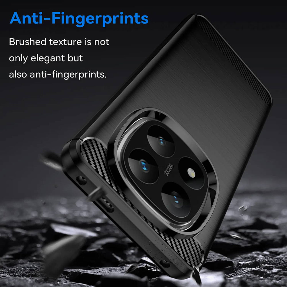 Hülle für Xiaomi Redmi Note 14 Pro+ 5G, Techsuit, Carbon, Schwarz