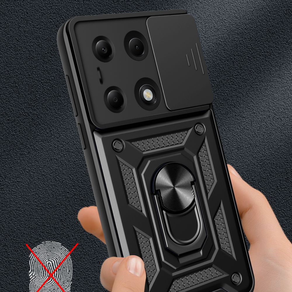 Case for Xiaomi Redmi Note 14S / Note 13 Pro 4G / Poco M6 Pro 4G, Techsuit, CamShield, Black