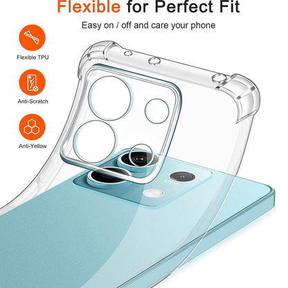 Hülle für Xiaomi Redmi Note 14S, Techsuit, stoßfest klar, transparent