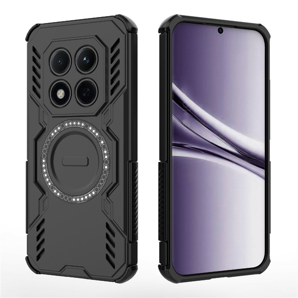 MagSafe Hülle für Xiaomi Redmi Note 15 Pro 4G, Techsuit, ArmorMag, Schwarz