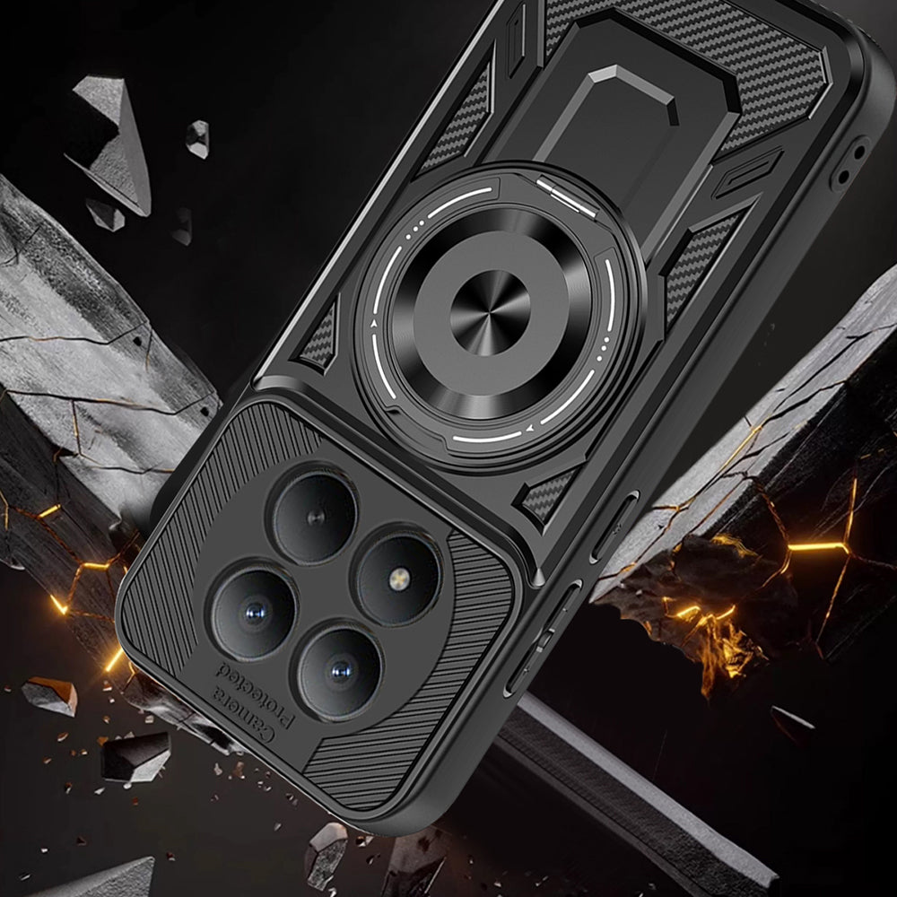 Hülle für Xiaomi Redmi Note 15 Pro 4G, Techsuit, RuggedCam, Schwarz