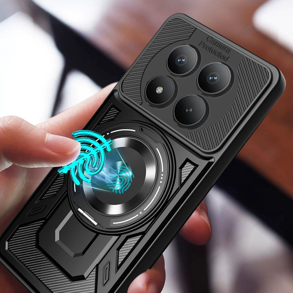 Hülle für Xiaomi Redmi Note 15 Pro 4G, Techsuit, RuggedCam, Schwarz