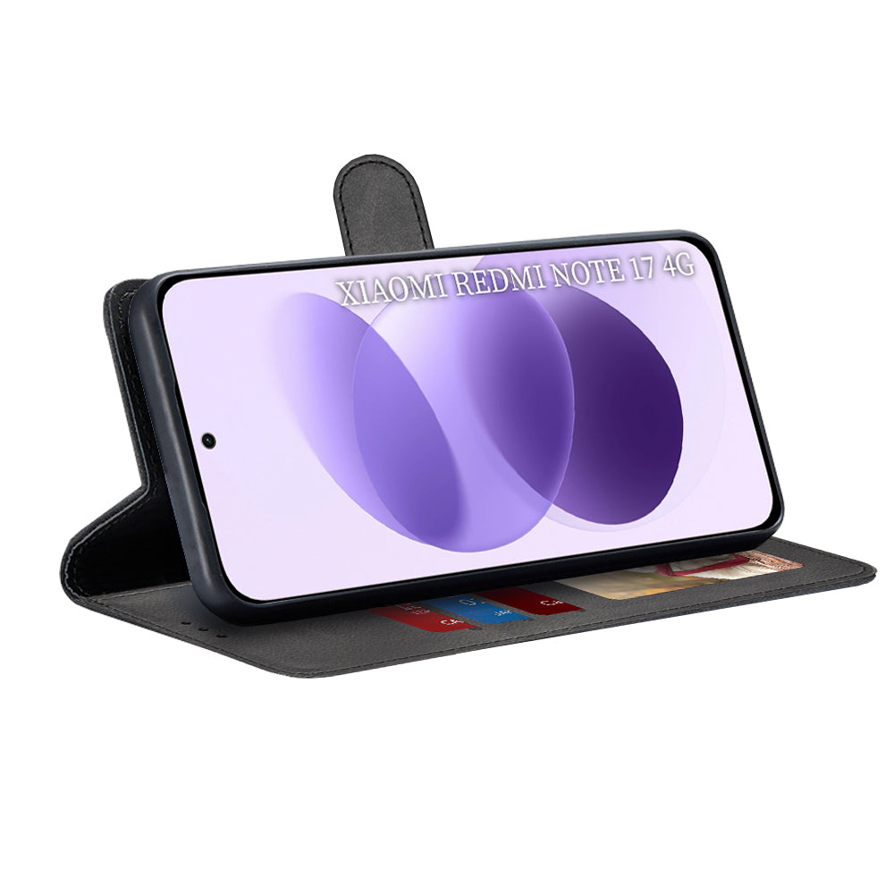Hülle für Xiaomi Redmi Note 17 4G / Note 17 5G, Techsuit, Diary Book, Schwarz