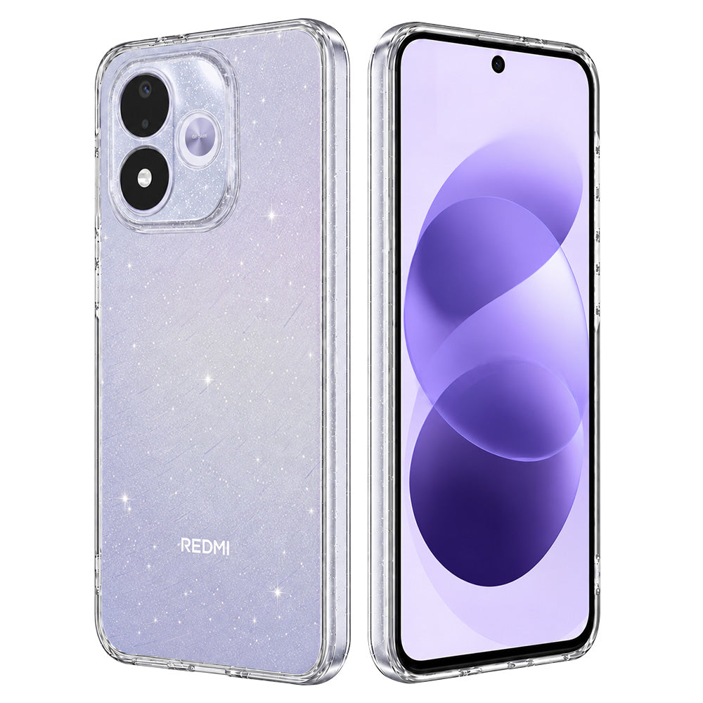 Hülle für Xiaomi Redmi Note 17 4G / Note 17 5G, Techsuit, SparkleSkin, transparent
