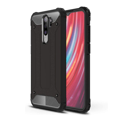Hülle für Xiaomi Redmi Note 8 Pro, Techsuit, Hybrid Armor, Schwarz