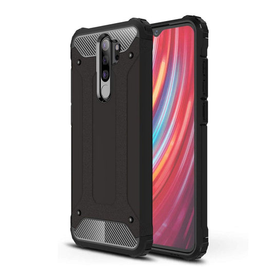 Hülle für Xiaomi Redmi Note 8 Pro, Techsuit, Hybrid Armor, Schwarz