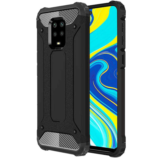 Hülle für Xiaomi Redmi Note 9S / Note 9 Pro / Note 9 Pro Max, Techsuit, Hybrid Armor, Schwarz