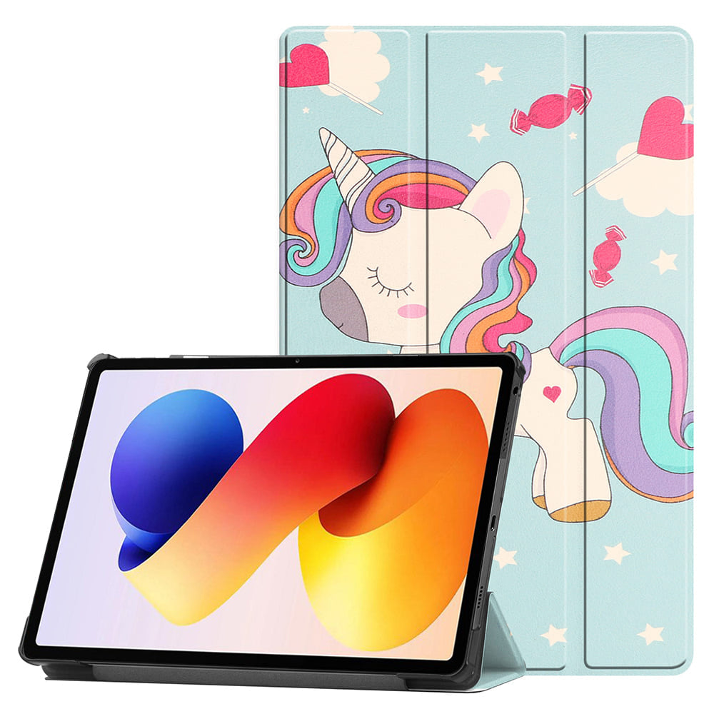 Hülle für Xiaomi Redmi Pad 2 Pro, Techsuit, FoldPro Unicorn, Mehrfarbig