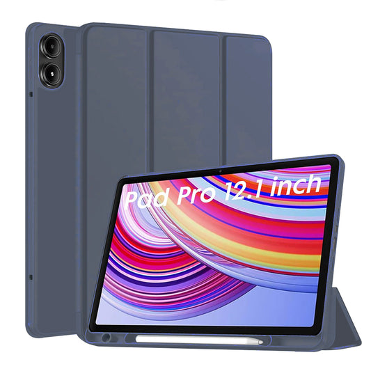 Hülle für Xiaomi Redmi Pad Pro / Pad / Pad Pro 5G, Techsuit, Flex Trifold, Marineblau