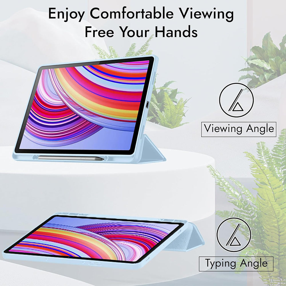 Hülle für Xiaomi Redmi Pad Pro / Pad / Pad Pro 5G, Techsuit, Flex Trifold, Grau