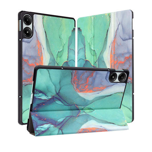 Hülle für Xiaomi Redmi Pad Pro / Pad / Pad Pro 5G, Techsuit, FoldPro Green Time, Mehrfarbig