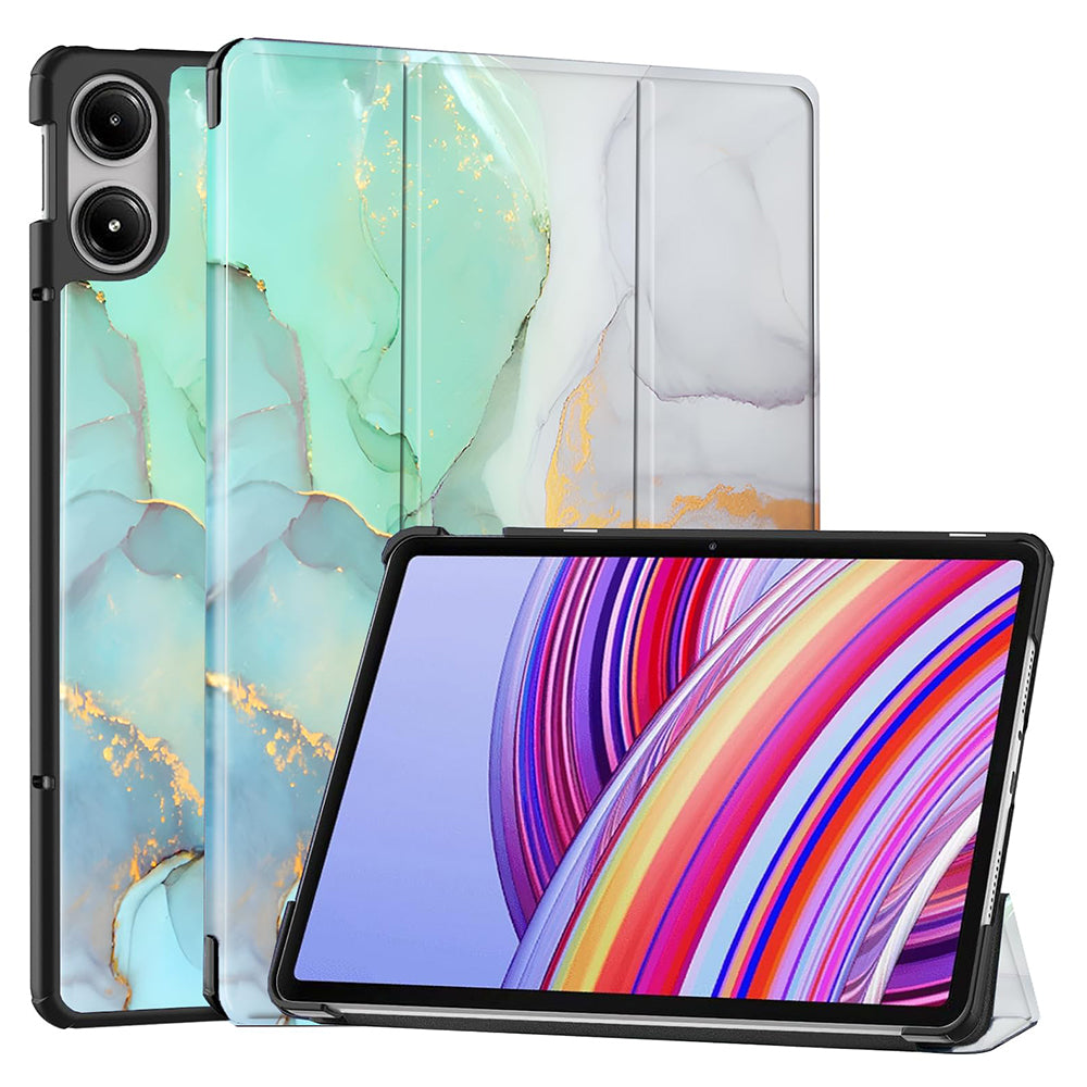 Hülle für Xiaomi Redmi Pad Pro / Pad / Pad Pro 5G, Techsuit, FoldPro Green Time, Mehrfarbig